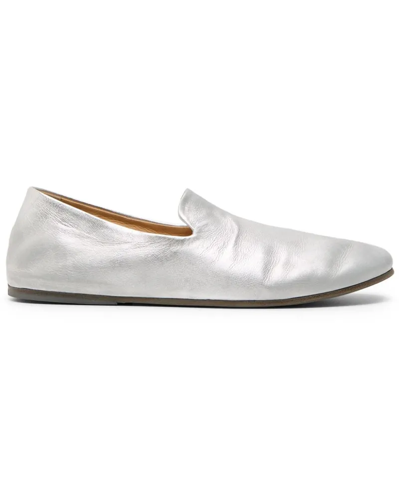 Marsèll Loafer aus Metallic-Leder Silber