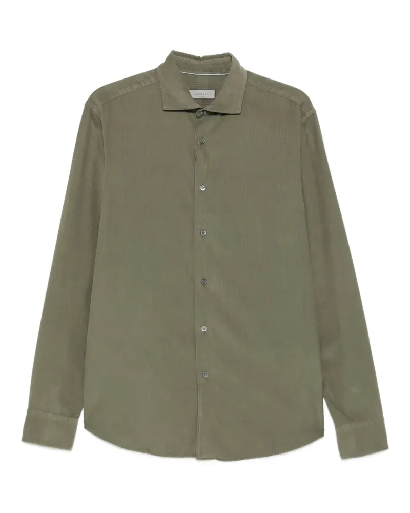 Canali corduroy long-sleeve shirt - Grün Grün