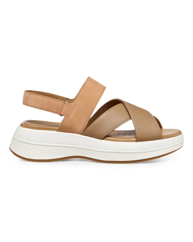 Geox Spherica Ecub-3 S crossover touch-strap sandals - Nude Nude