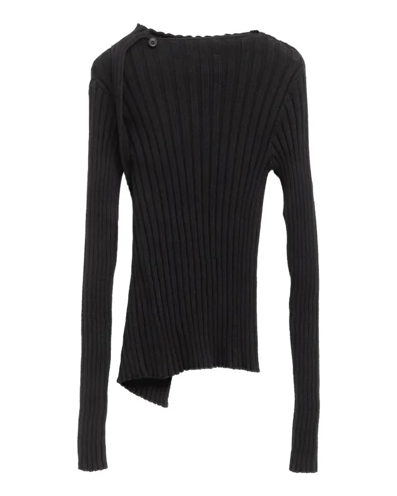 Paloma Wool no 2837 Esmolar asymmetric ribbed sweater - Schwarz Schwarz