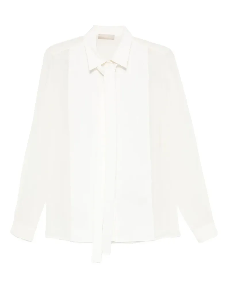 Elie Saab pleated shirt - Weiß Weiß