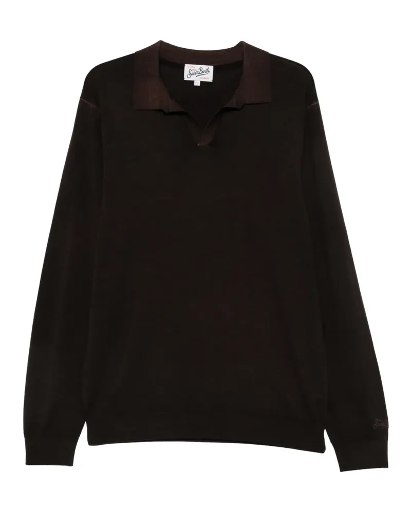 MC2 Saint Barth Covent Langarm-Polopullover - Braun Braun