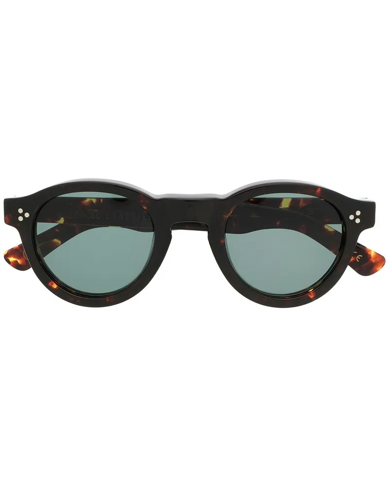 Lesca Runde Gaston Sonnenbrille - Braun Braun