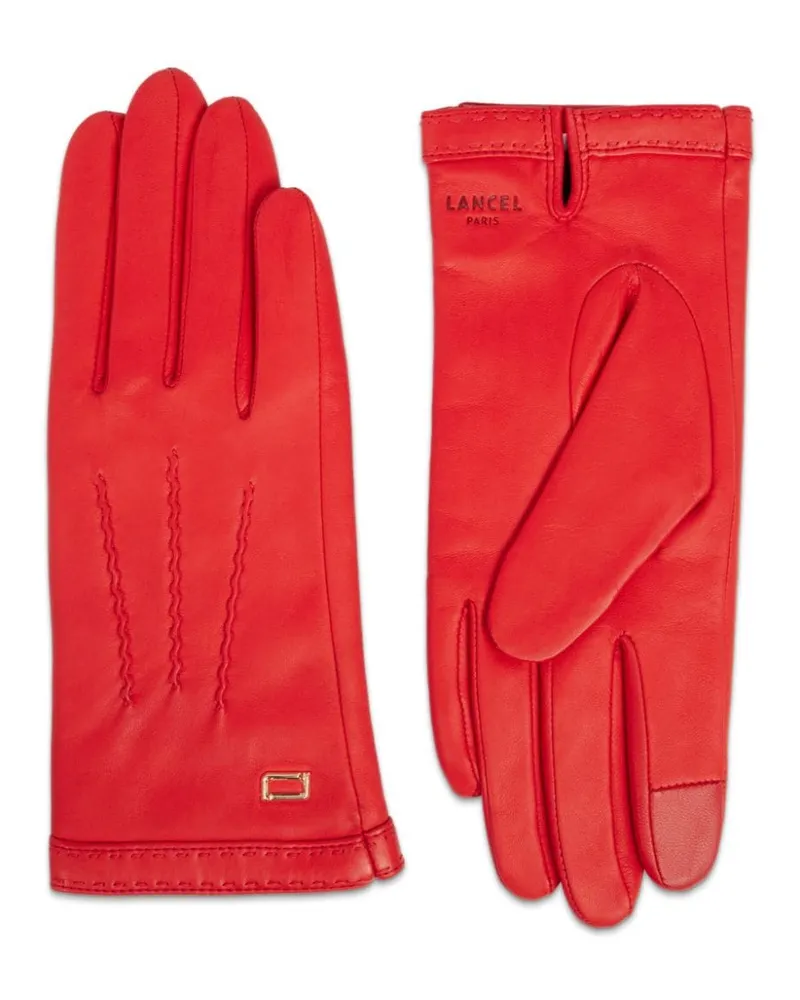 Lancel Gants Femme Kaschmirhandschuhe - Rot Rot