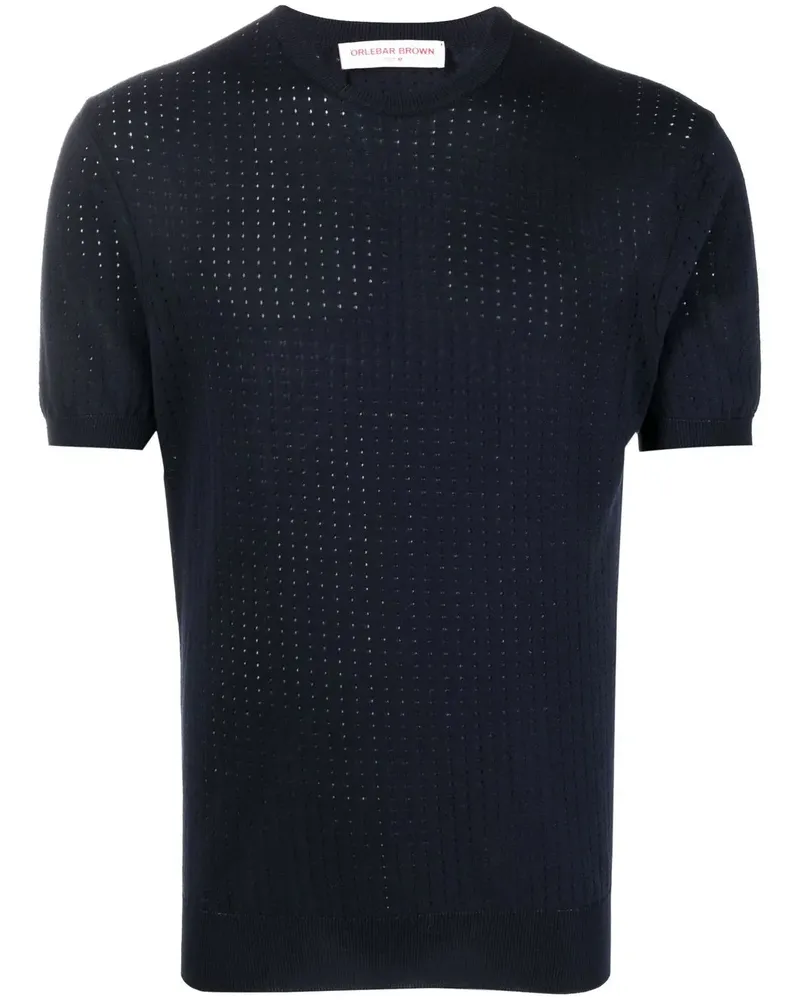 Orlebar Brown T-Shirt aus Pointelle-Strick - Blau Blau