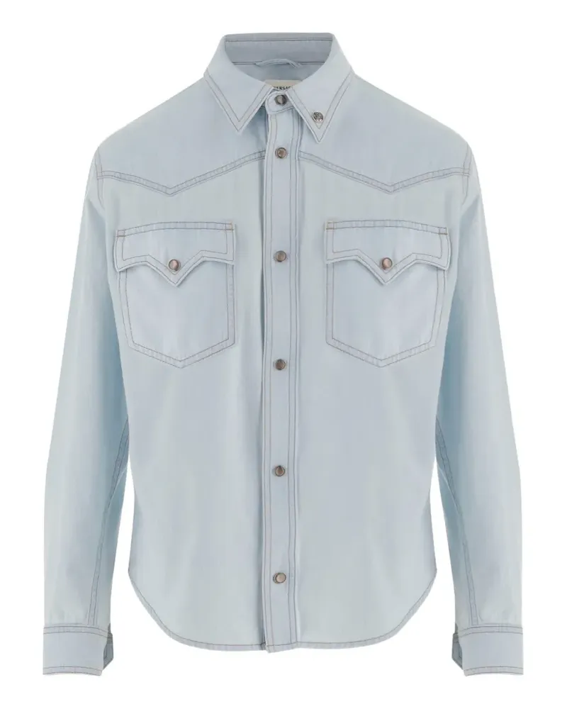 Versace chambray denim shirt - Blau Blau