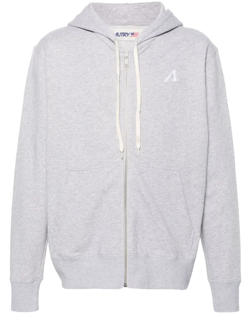 AUTRY Kapuzenjacke mit Logo-Stickerei - Grau Grau