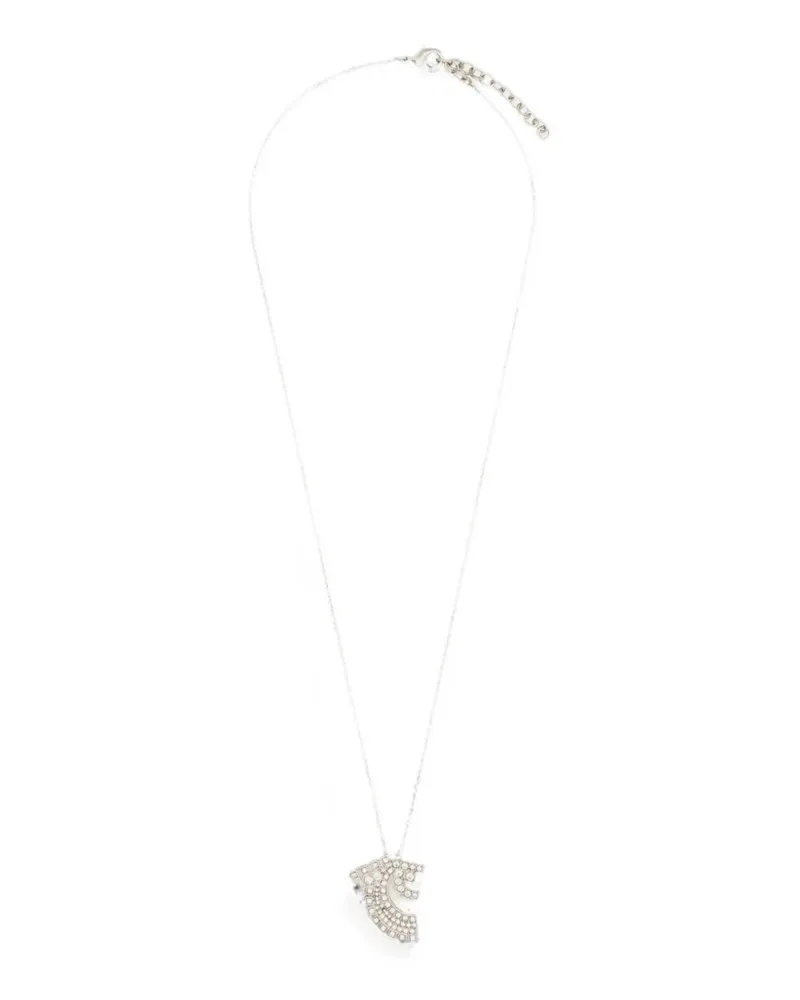 Ferragamo Dekonstruierte Gancio Halskette mit Anhänger (42cm) - Silber Silber
