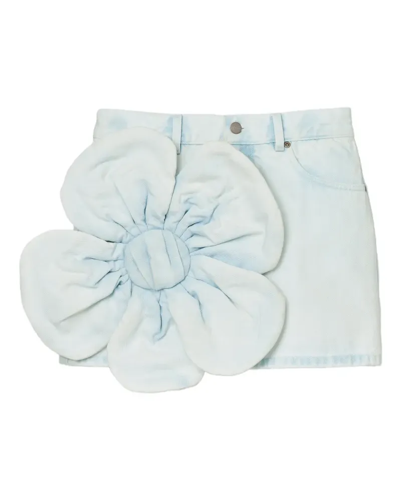 Marc Jacobs daisy-appliqué denim skirt - Blau Blau