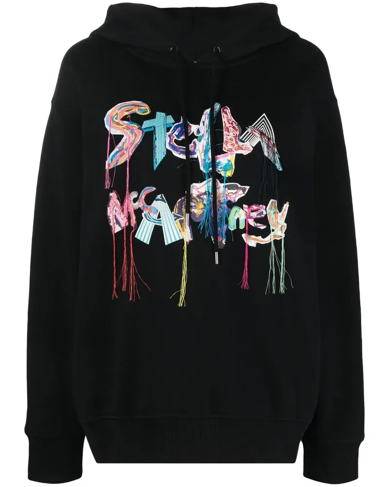 Stella McCartney Oversized-Hoodie mit Logo - Schwarz Schwarz