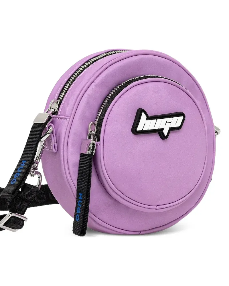 HUGO BOSS Mini Umhängetasche mit Logo-Schild - Violett Violett