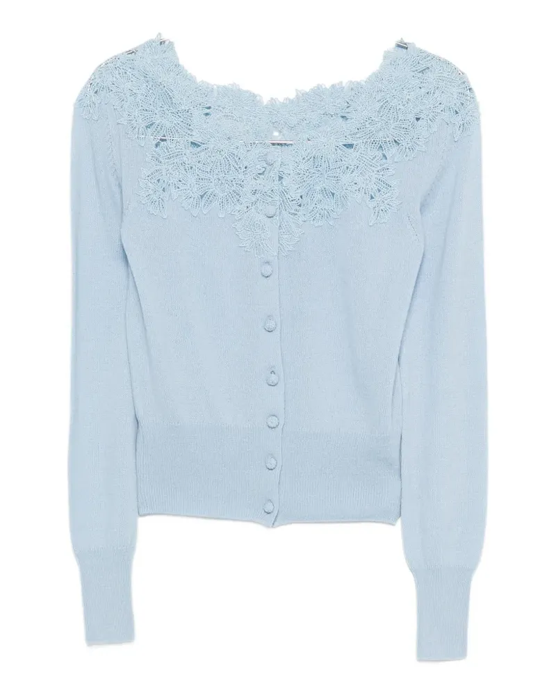 Ermanno Scervino lace buttoned cardigan - Blau Blau