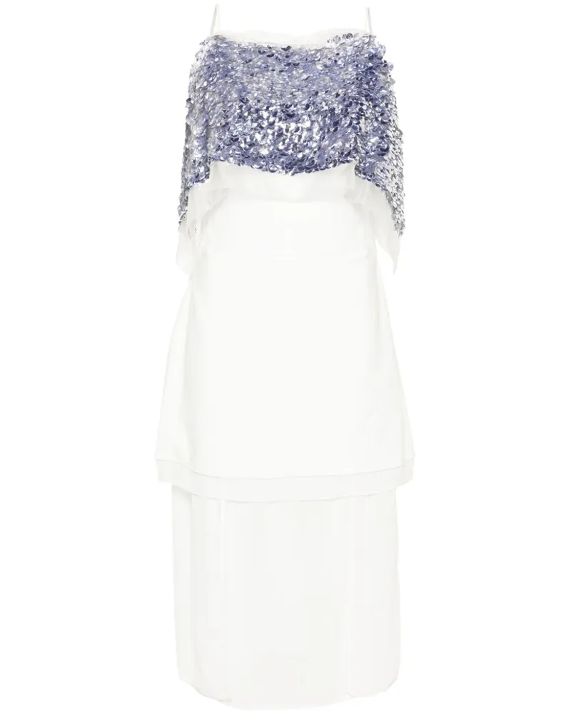 Proenza Schouler Zaha Midikleid im Layering-Look - Weiß Weiß