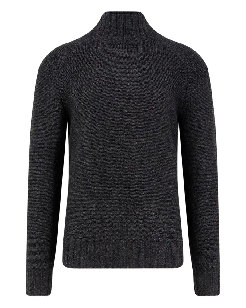 Alpha Industries Gerippter Pullover - Grau Grau
