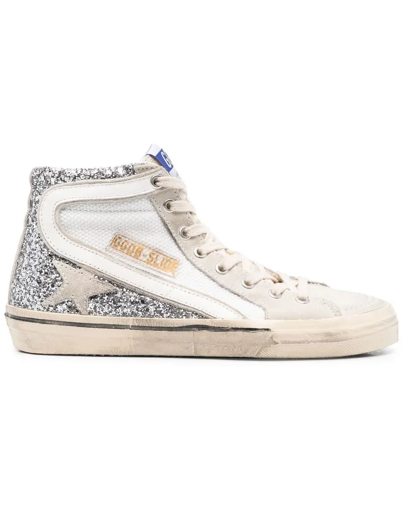 Golden Goose Sneakers mit Glitter - Silber Silber