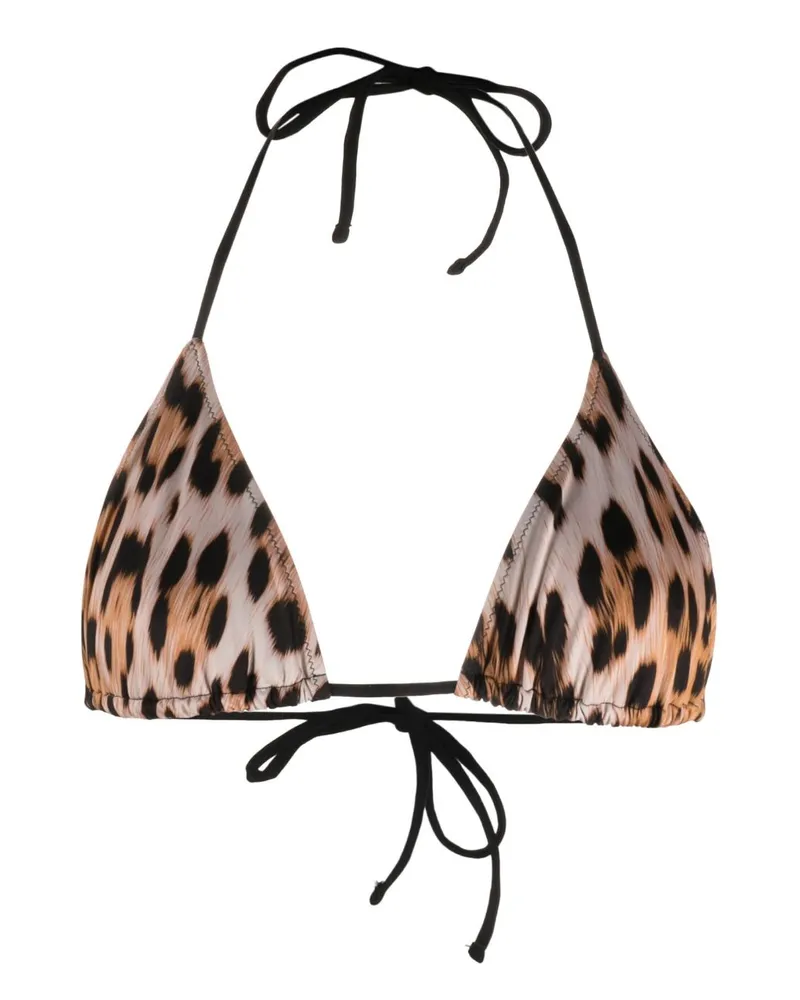 Roberto Cavalli Bikinioberteil mit Leoparden-Print - Nude Nude