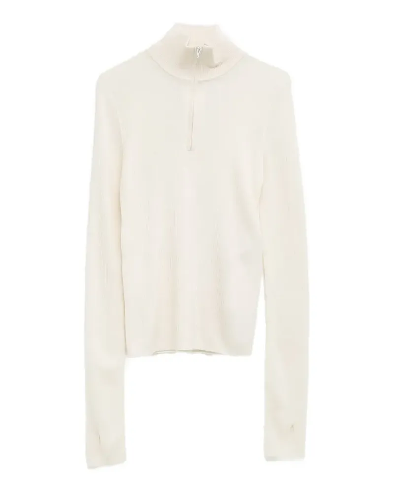FRANKIE Shop Sade Strickpullover mit Reißverschluss - Nude Nude