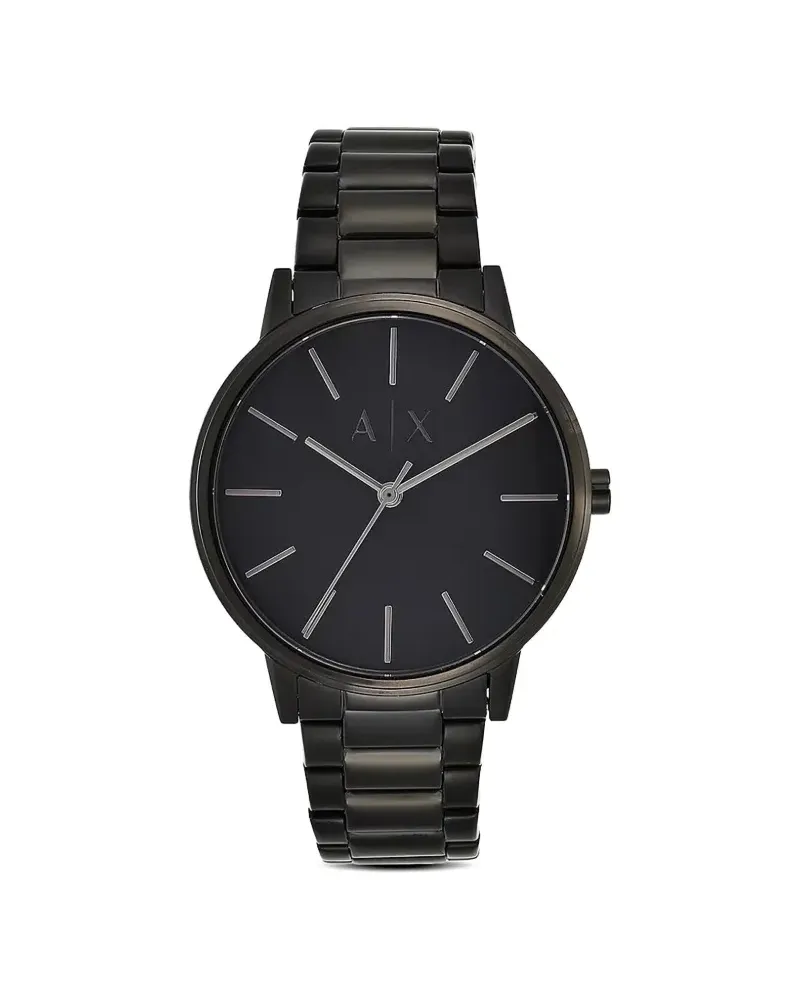 Armani Exchange Runde Armbanduhr 42mm - Schwarz Schwarz
