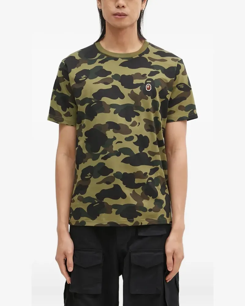 BAPE T-Shirt mit Camouflage-Print - Grün Grün