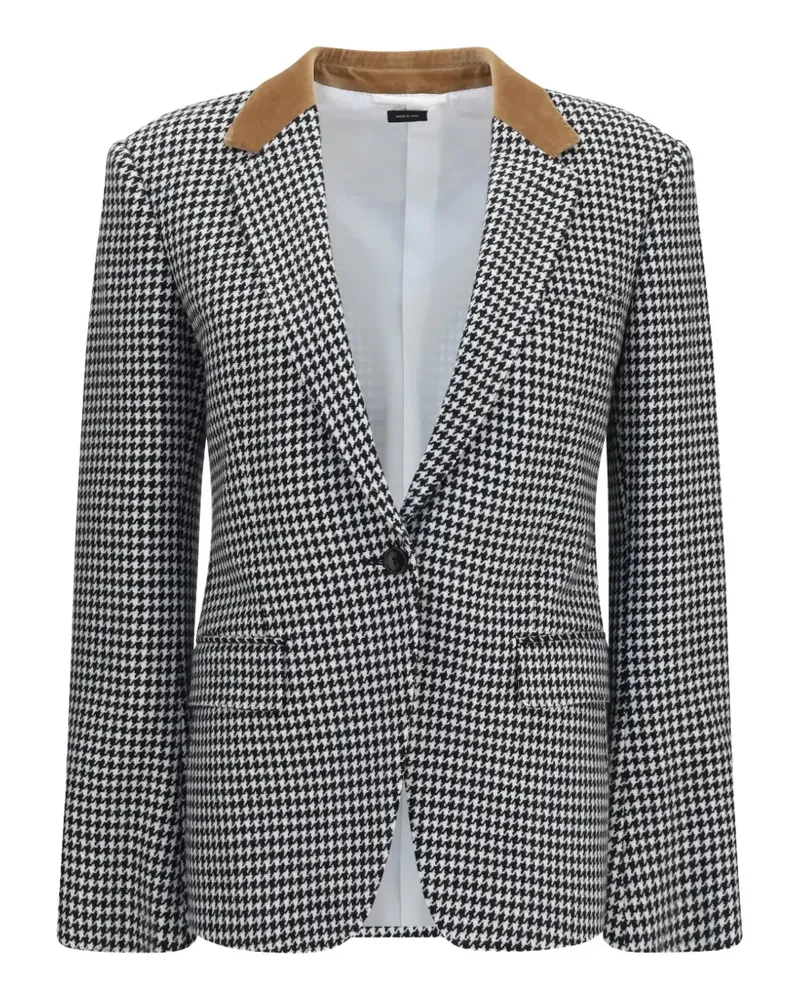 Tom Ford houndstooth long-sleeve blazer - Schwarz Schwarz