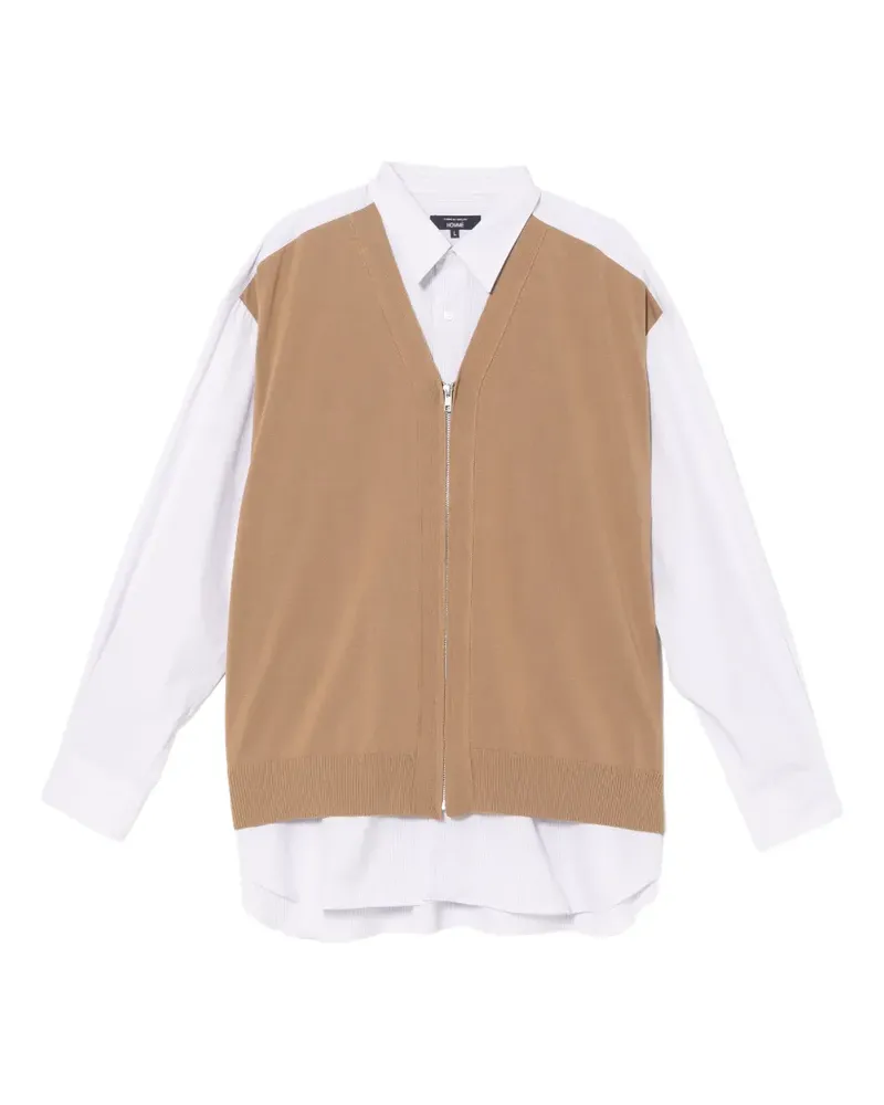 Comme des Garçons Gestreiftes Hemd - Weiß Weiß