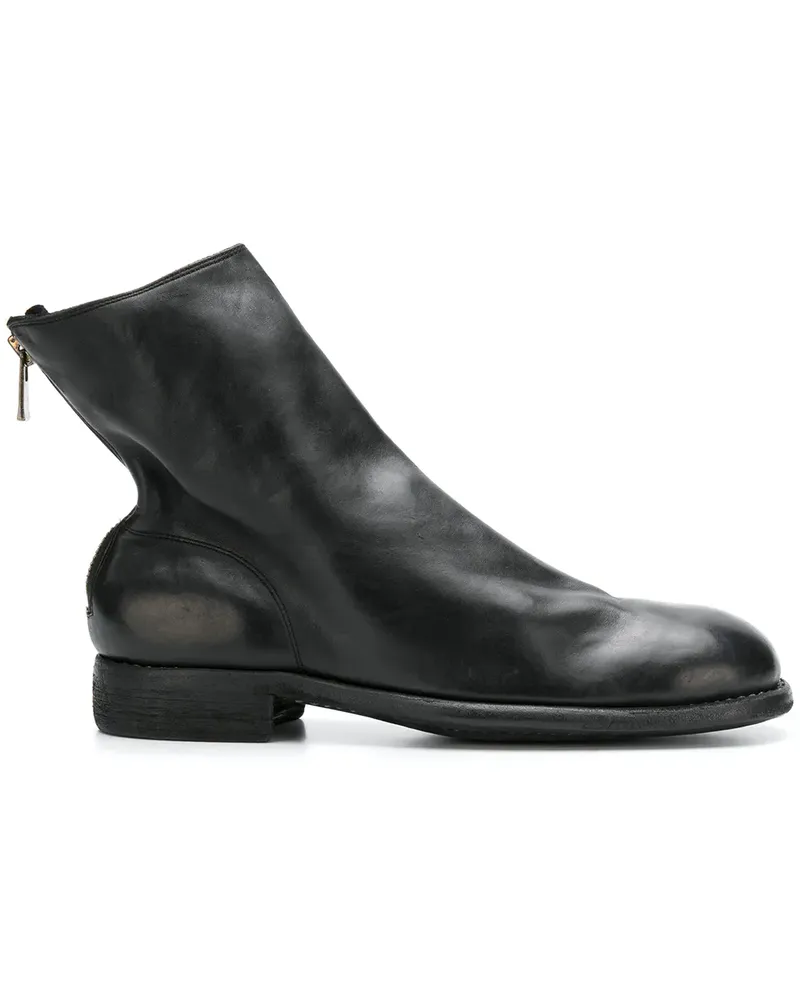 GUIDI Stiefel im Used-Look - Schwarz Schwarz