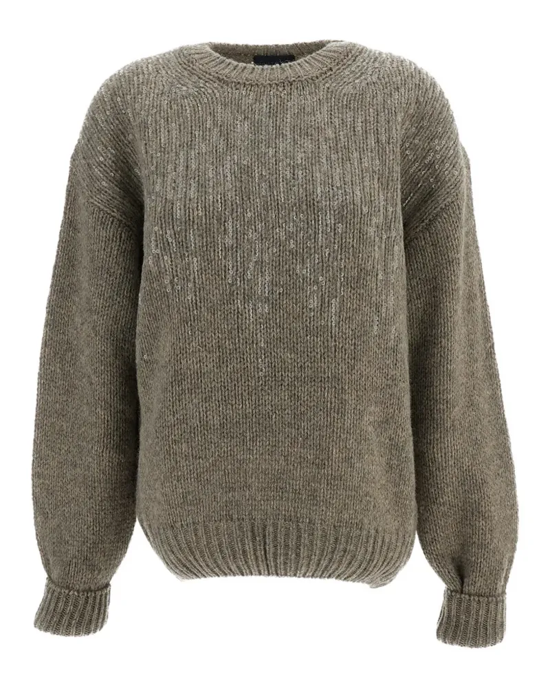 Haikure Pullover aus Schurwolle mit Pailletten - Nude Nude