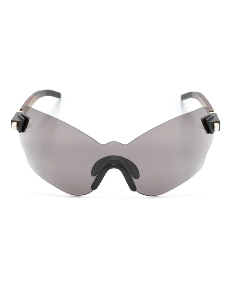 KUBORAUM Mask E51 Sonnenbrille mit Oversized-Gestell - Braun Braun