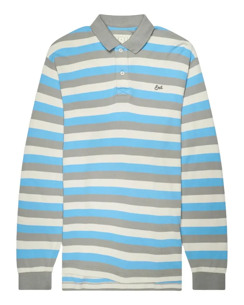 ERL striped long-sleeve polo shirt - Blau Blau