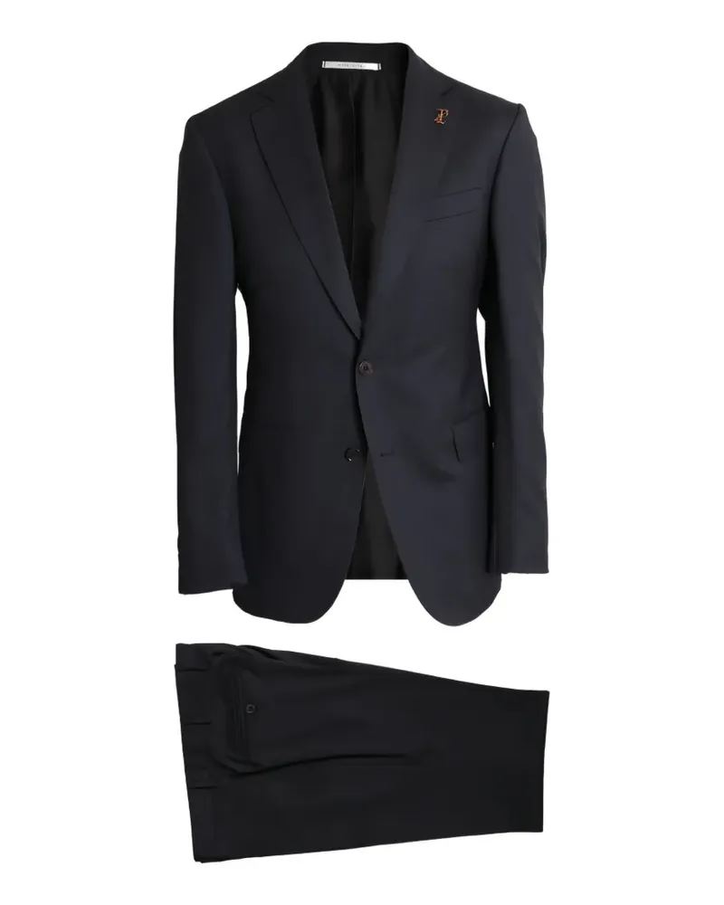 Pal Zileri logo-plaque single-breasted suit - Blau Blau