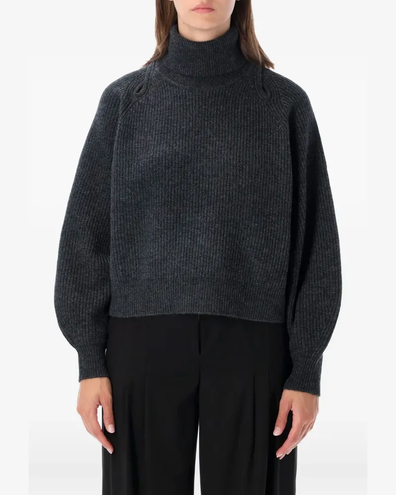 Sessùn Gerippter Yinga Pullover mit Cut-Out - Grau Grau