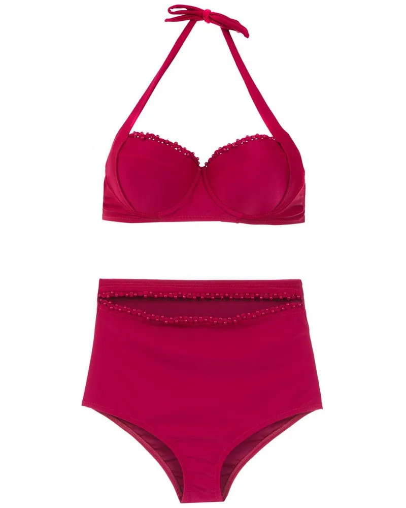 Amir Slama Bikini mit hohem Bund - Rosa Rosa