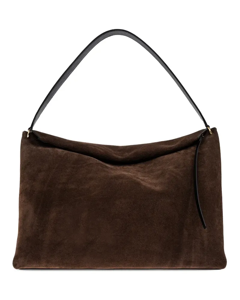 WANDLER Penelope suede tote bag - Braun Braun