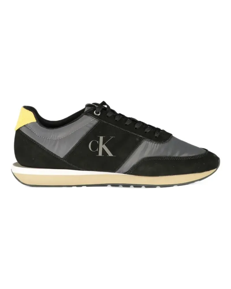 Calvin Klein Sneakers mit Logo-Print - Schwarz Schwarz