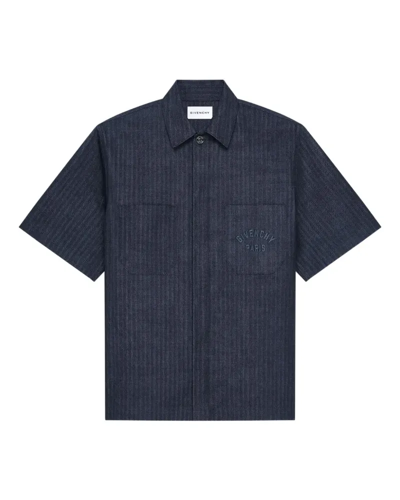 Givenchy Jeanshemd mit Fischgrätenmuster - Blau Blau