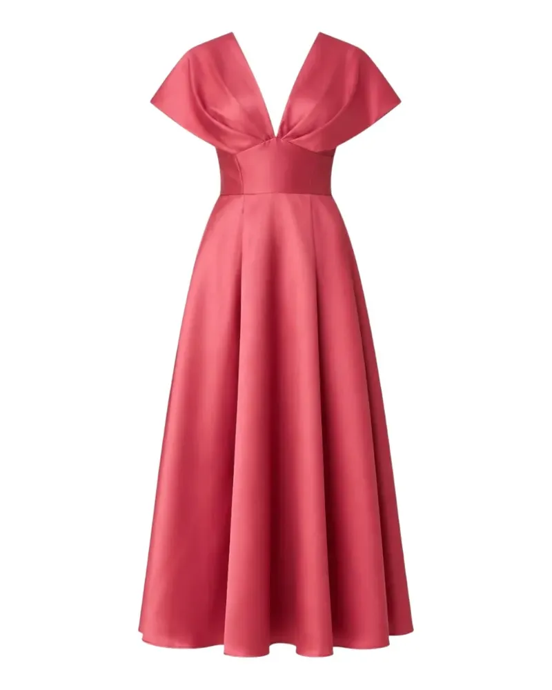 Charo Ruiz Midikleid mit V-Ausschnitt - Rot Rot