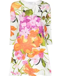 Viktor & Rolf Kleid mit Blumen-Print Weiß