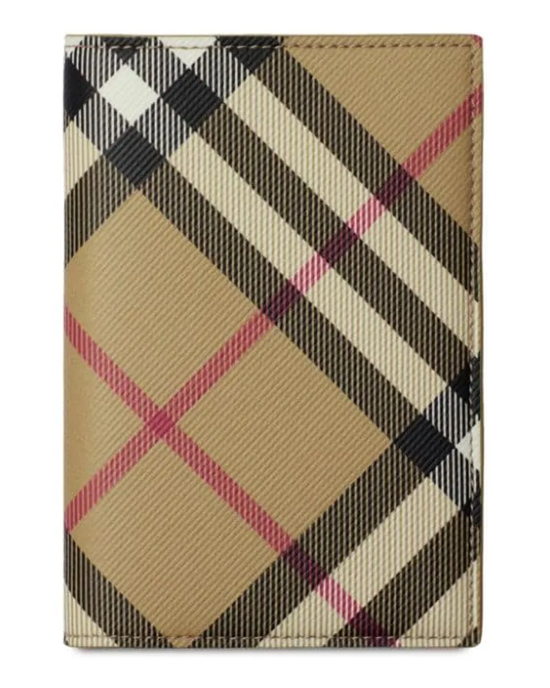 Burberry Pass-Etui mit Check - Nude Nude