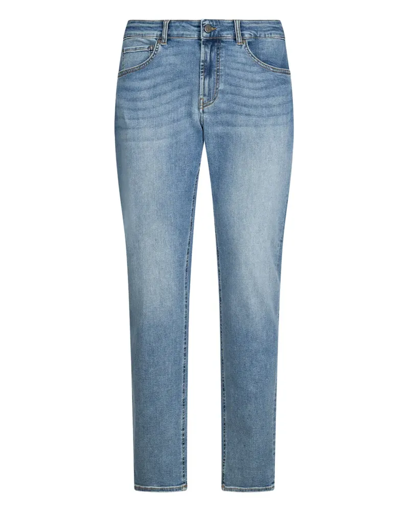 Liu Jo Slim-Fit-Jeans mit Logo-Patch - Blau Blau