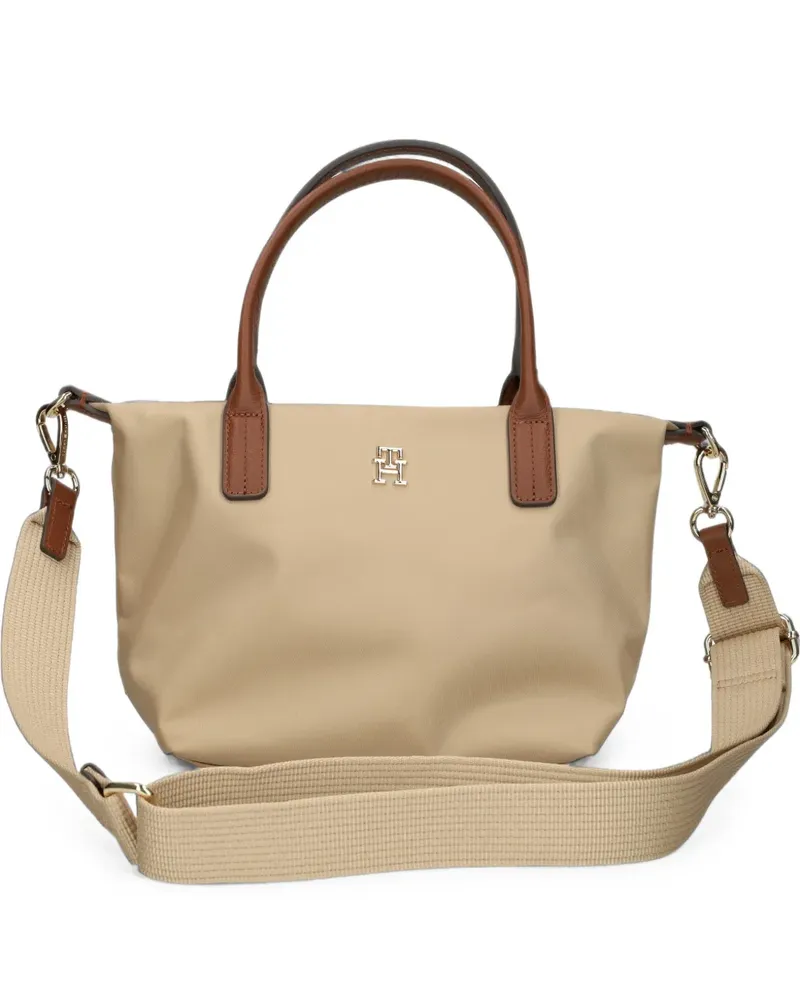 Tommy Hilfiger Popette Tote Bag mit Logo-Plakette - Nude Nude
