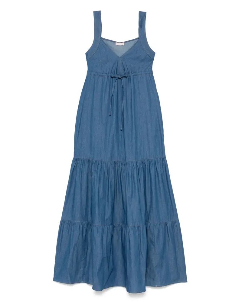 Liu Jo Midikleid aus Baumwolle - Blau Blau