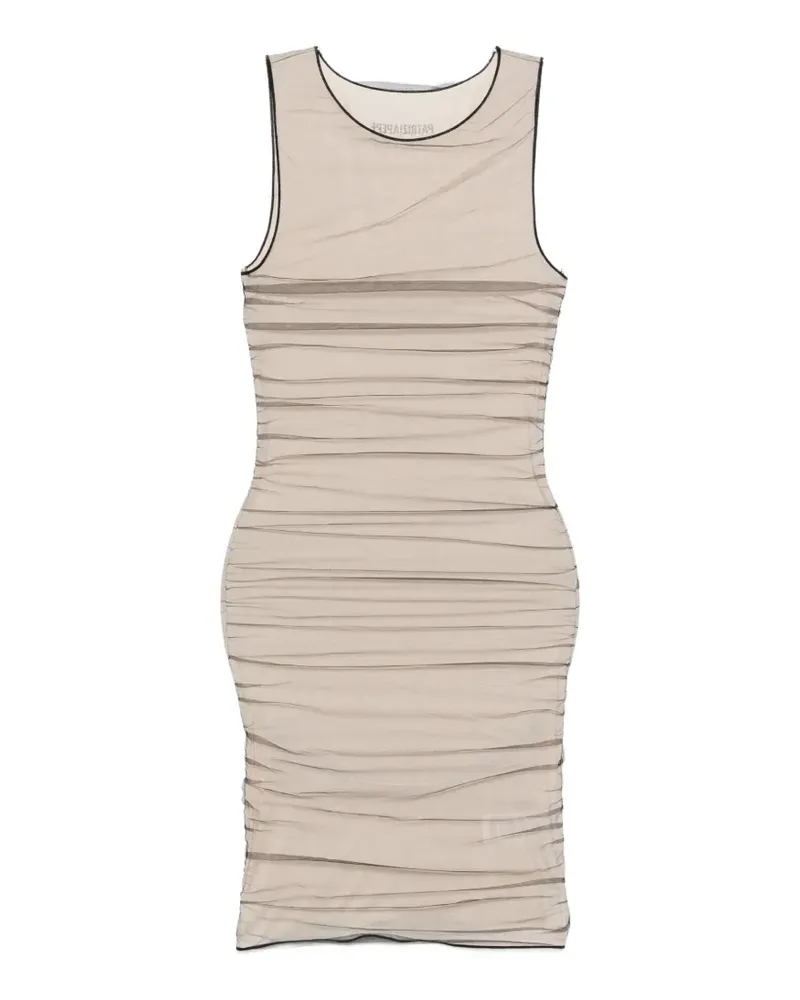 Patrizia Pepe tulle fitted mini dress - Nude Nude
