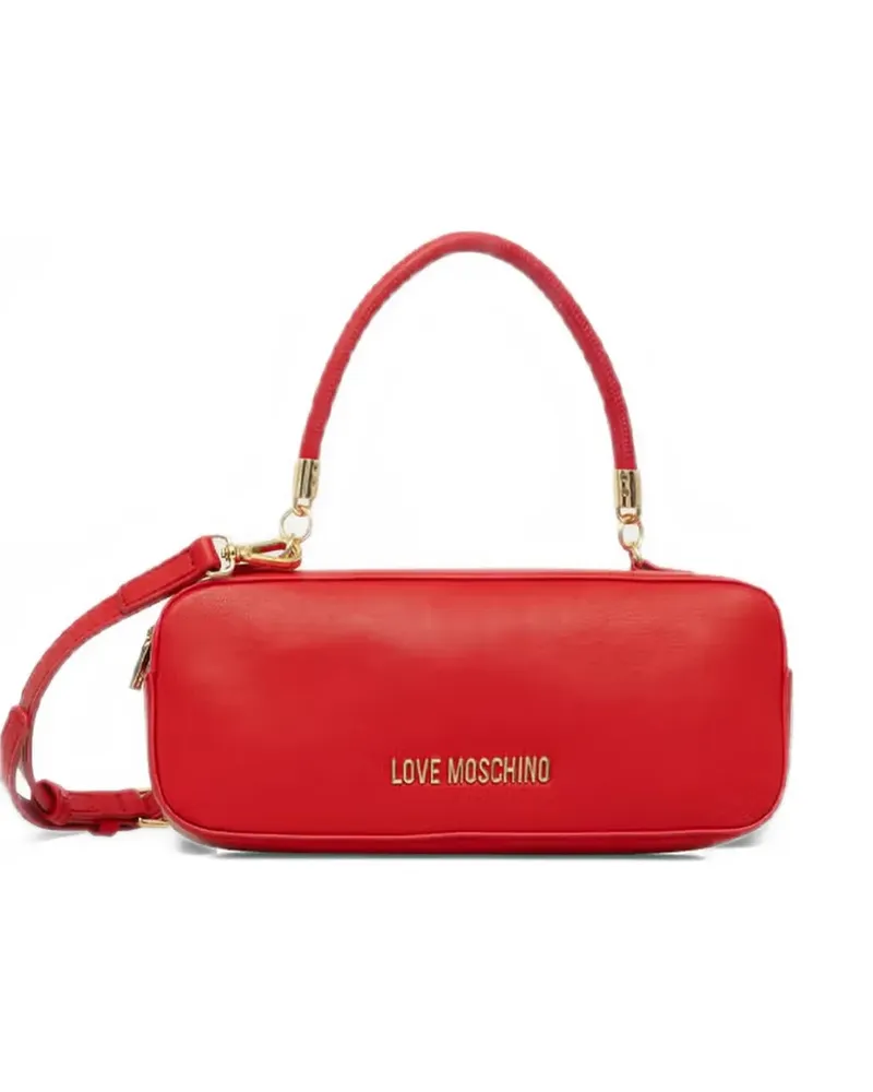 Moschino Umhängetasche mit Logo-Schild - Rot Rot