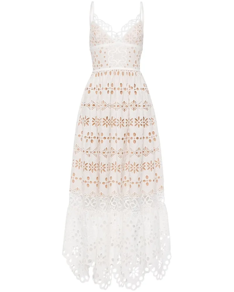 Elie Saab Besticktes Maxikleid - Weiß Weiß