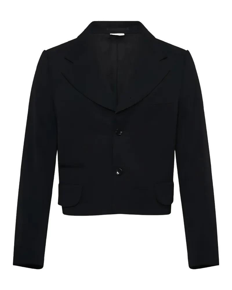 Comme des Garçons notched-lapels cropped blazer - Schwarz Schwarz