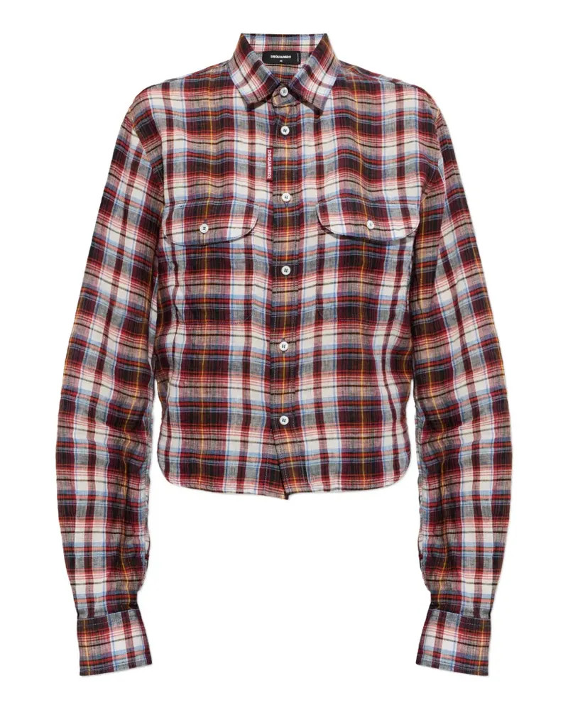 Dsquared2 Hemd mit Check - Rot Rot