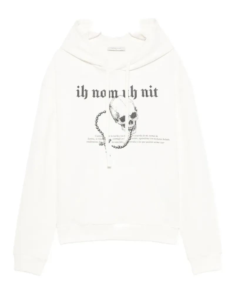 IH NOM UH NIT skull-print hoodie - Nude Nude