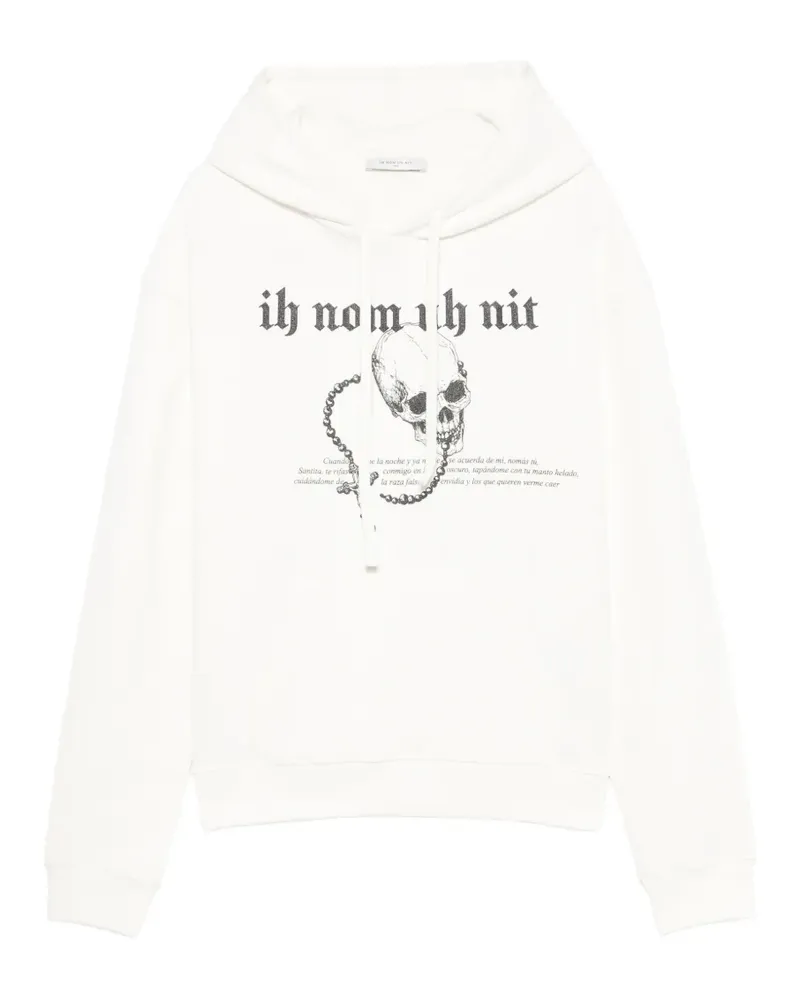 IH NOM UH NIT skull-print hoodie - Nude Nude