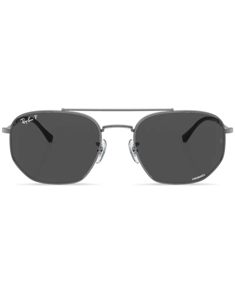 Ray Ban Sonnenbrille mit eckigem Gestell - Grau Grau