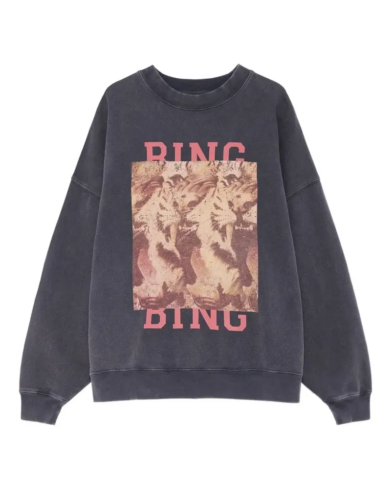 Anine Bing Miles Sweatshirt mit Tiger Bing - Grau Grau